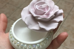 Cofanetto rosa in ceramica, idea bomboniera
